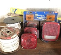 Vehicle lights, wipers, wire spools