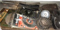 Assorted wire wheels, brushes