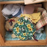Towels & Asst Items in Kitchen Closet