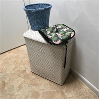 Hamper, Wastebasket & Small Travel Bag