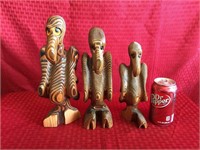 Vtg Hand Carved Mid Century Witco Buzzard Figures