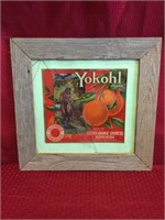 Vitg Yokohl Brand Orange Growers Ass. Framed Sign