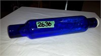 BLUE GLASS ROLLING PIN 13.5"