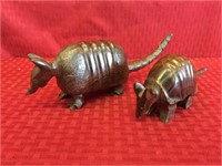 Hand Carved Armadillos
