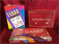 Board Games - Taboo, Adverteasing, NEW Scrabble