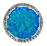Round 5.40 ct Australian Blue Opal Pendant