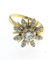 14kt Gold Vintage 1/3 ct Diamond Estate Ring