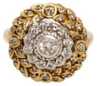 14kt Gold Genuine "Effy" Diamond Designer Ring