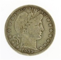 1909 Barber Silver Half Dollar *Better