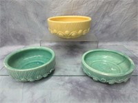 Three McCoy Vases/Bowls