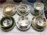 6 Assorted Teacups And Saucers