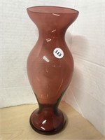 Blown Glass Cranberry Vase