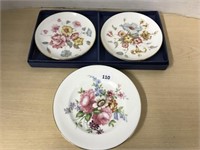 3 Small Floral Plates