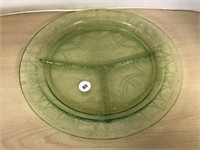 Hocking Uranium Glass Plate *tested