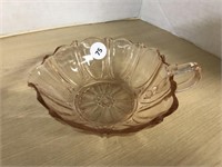Pink Oyster & Pearl Pattern Serving Dish By