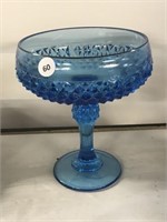 Liberty Glass Turquoise Blue Open Compote
