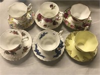 6 Assorted Royal Albert Tea Cups And Saucers
