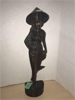 Wood Carving From Bali - Lady