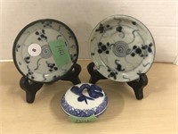 2 Small Decorative Plates & Trinket Box