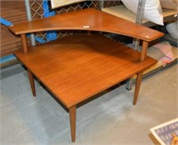 Vintage Parker teak veneer corner table,