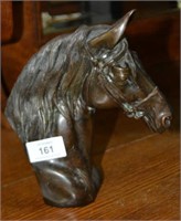 Bronze horsehead ornament, 20cm T