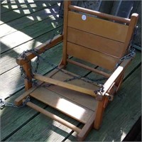 Child's wood swing seat with chain