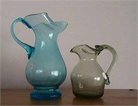 Colored glass pitchers - 2