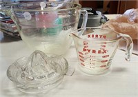 Anchor Hocking 2 qt measuring cup, baking dishes