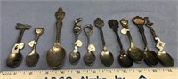 Lot of 10 collector's spoons:  Dawson Creek, Calif