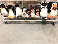 Lot of 10 Plush Penguins, 6 to 13 Inches