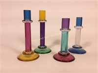 4 Chatham Glass candlesticks