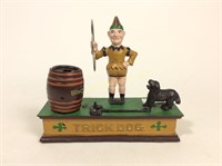 Cast Iron Trick Dog mechanical bank