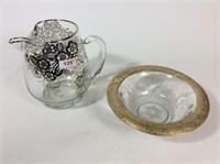 Glass Pitcher and Fruit Bowl