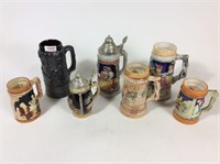 Lot of 7 Steins - Japan & Germany