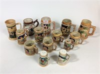 Lot of 14 Steins - Many Marked Japan