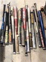 15 Assorted Metal Baseball and Softball Bats