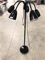 Five Bulb Flexible Arm Floor Lamp