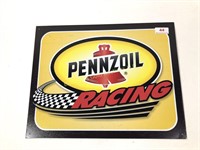12 x 16 Pennzoil Racing Metal Sign