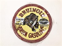 12 Inch Bruin Gasoline Metal Sign