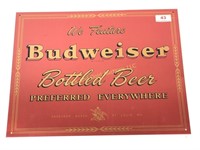 12 x 16 Budweiser Beer Metal Sign