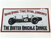 8 1/2 x 16 Busted Knuckle Garage Metal Sign