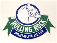 Metal Rolling Rock Premium Beer Sign