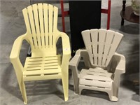 Lot of Two Plastic Kid Size Chairs
