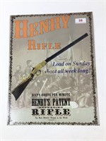 12 x 16 Henry Rifle Metal Sign