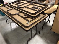 Lot of Five Folding Tables