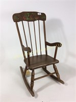 Pre-School Sized Wooden Rocking Chair