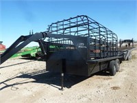 SHOP BUILT 14' GN STOCK TRAILER