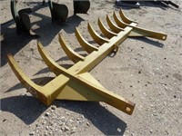 10' DOZER ROOT RAKE W/CURVE TINES & MOUNTING PINS