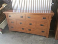 Long Chest Of Drawers W/Mirror