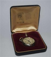 Vtg Sterling Silver Elgin Watch w/ Box